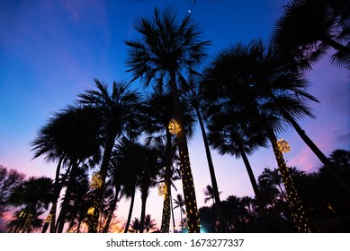Dramatic beautiful sunset twilight sky with sun of tropical climate.