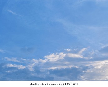 A dramatic blue hour sky captured during twilight, featuring a deep indigo backdrop layered with thick, dark clouds. The heavy cloud cover appears dense and sombre, creating a strong contrast against the cool blue tones of the fading daylight. This atmospheric scene is characteristic of the evening transition known as the “blue hour,” offering a moody and cinematic skyline.