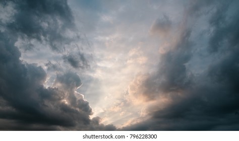 Dramatic blue sky