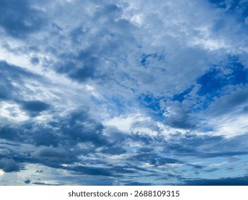 Dramatic Blue Sky with Clouds
