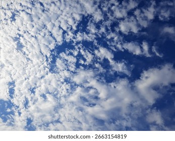 Dramatic blue sky with clouds creating aesthetics background