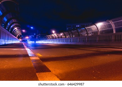 Dramatic bridge at the night