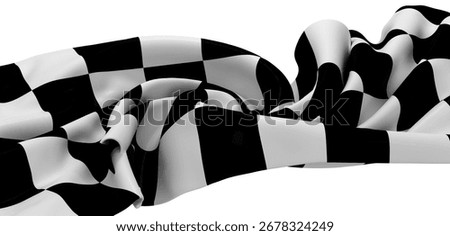 Dramatic Close-up of a Checkered Racing Flag