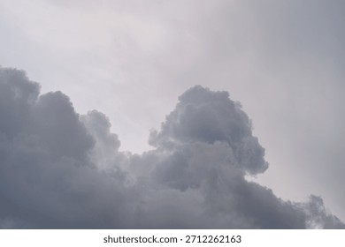 Dramatic Cloud Formation in a Soft, Calm Sky A Mesmerizing Display of Natures Artistry