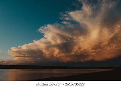 Dramatic Cloud Formation at Sunset