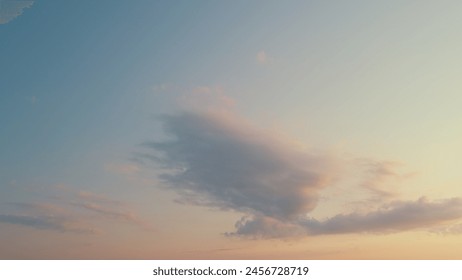 Dramatic Clouds After Rain. Sunset Pink And Blue Sky With Clouds Abstract Background Texture.