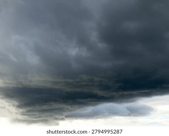 Dramatic clouds approaching rain storm 
