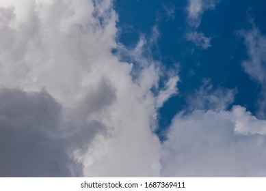 Dramatic clouds. Close view on clouds. Natural, not overprocessed.