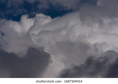 Dramatic clouds. Close view on clouds. Natural, not overprocessed.