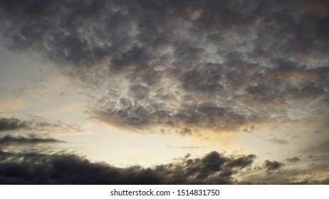 Dramatic clouds during evening twilight