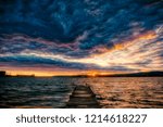Dramatic Clouds over Lake Superior Minnesota Horizon