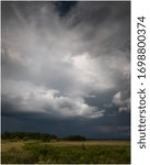 Dramatic clouds over a marsh