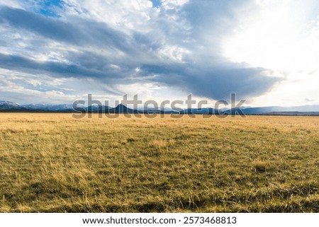 Dramatic Clouds Over Mountain Range