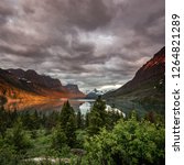 Dramatic Clouds At Wild Goose Overlook in St. Mary Lake