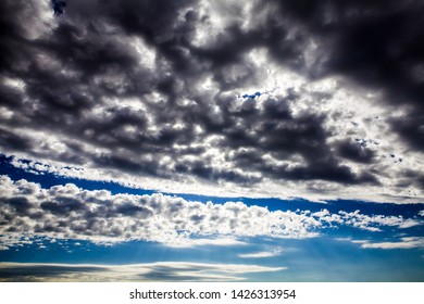 Dramatic Cloudscape Background with a Blue Sky