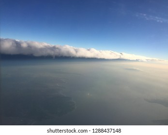 Dramatic cloudscape blue sky wallpaper background