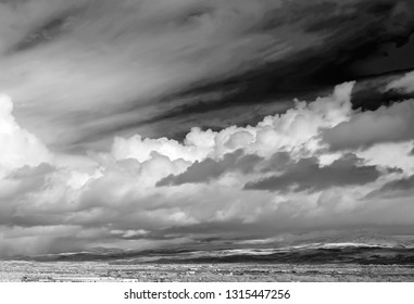 Dramatic cloudscape landscape photograph.
