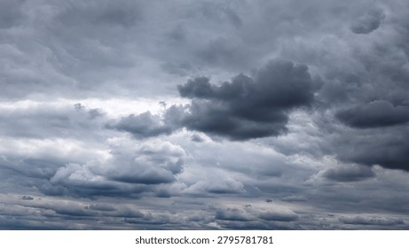 Dramatic cloudscape under a darkened sky