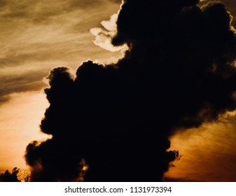 A dramatic cloudy sky in the afternoon isolated unique natural photo