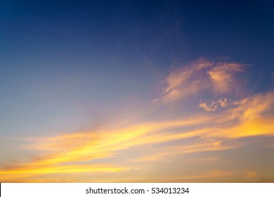 Dramatic cloudy sky in twilight time background - Shutterstock ID 534013234