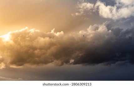 dramatic cloudy sky in uk 