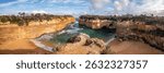 Dramatic coastal cliffs and turquoise waters at Loch Ard Gorge along the Great Ocean Road, Victoria.