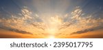 Dramatic Colorful Sunset Sky Cloudscape Nature Background