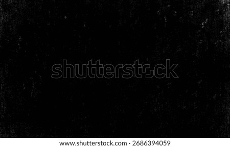 A dramatic, dark, and abstract background texture featuring a black surface heavily overlaid with white dust, scratches, and grain, ideal as a subtle grunge or distressed overlay.