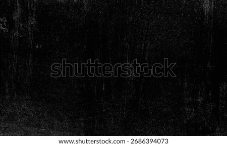 A dramatic, dark, and abstract background texture featuring a black surface heavily overlaid with white dust, scratches, and grain, ideal as a subtle grunge or distressed overlay.