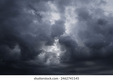 dramatic dark clouds in the sky, dark storm clouds in a dark sky before rain,beautiful landscape with cloudy sky