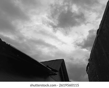 Dramatic Dark Cloudy Sky Before Rainstorm – Moody Weather Background