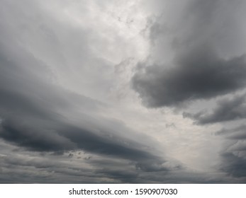 Dramatic Dark Storm Sly Clouds Abstract Background.