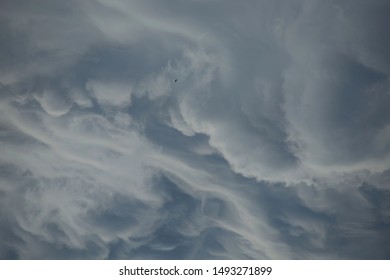 Dramatic dark stormy clouds, gray rainy clouds