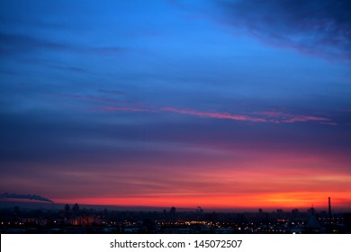 Dramatic evening cloudscape in city - Powered by Shutterstock