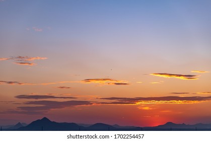 Dramatic evening cloudscape in mountain,twilight sky 