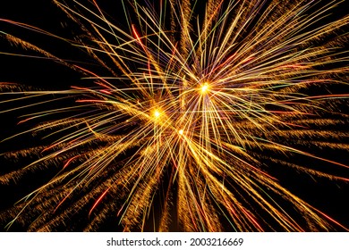 Dramatic fireworks in the night
