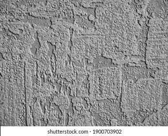 Dramatic grey grunge seamless stone texture venetian plaster background decor. Gray seamless stone venetian plaster texture. Cracked grungy concrete cement venetian plaster decoration.       