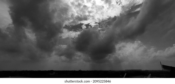 Dramatic Greyscale Clouds in the sky