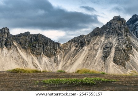 Similar – Image, Stock Photo Majestic Icelandic mountains under sunset skies