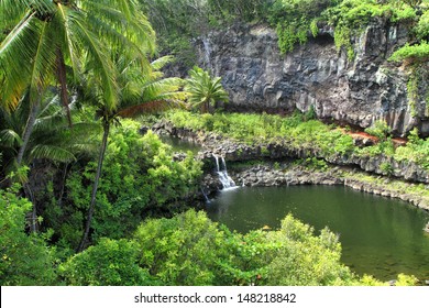 The Dramatic Jungle Scenery At Hawaii's Pools Of Oheo, Near Hana On The East Side Of Maui, Draws Visitors From All Over The World.