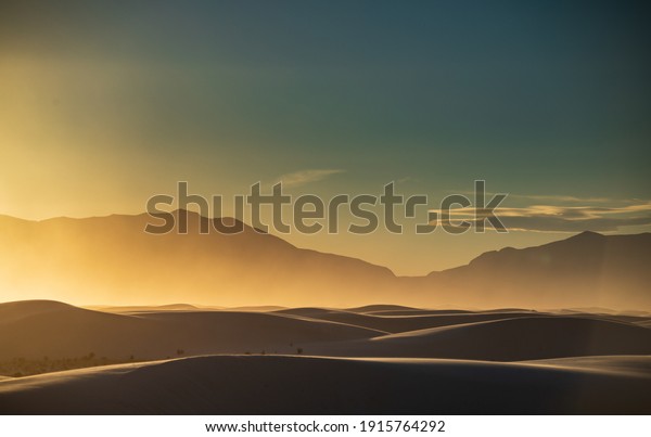 dramatic landscape\
photos of the largest gypsum sand dunes in the world. The White\
Sands National Park in the Chihuahuan desert in New Mexico. One of\
USA\'s newest national\
park.\

