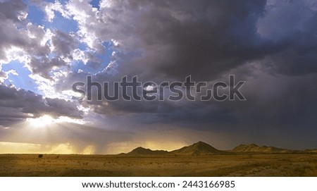 Dramatic Lighting Washes Over Arizona Desert