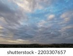 Dramatic and Magical Clouds over City