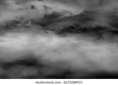 Dramatic Monochrome Cloudscape: A Study in Gray