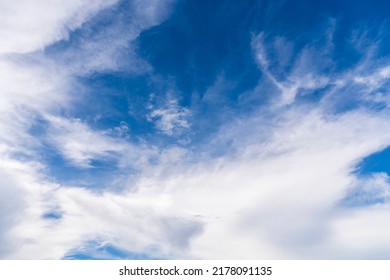 Dramatic Monsoon Cloud Formation In The Blue Sky, Indian Monsoon Clouds