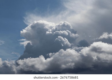 Dramatic moody massive cloud formation