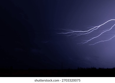 Dramatic Nighttime Lightning - Electrical Storm