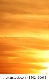 Dramatic orange sky in Mülheim