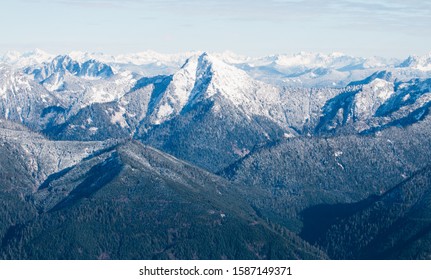 Dramatic panoramic view of mountain range