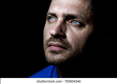 Dramatic Portrait Of A Man In A Low Key